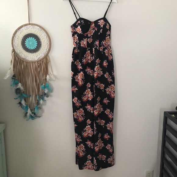 Band of Gypsies Pants - Sexy Band of Gypsies maxi romper jumpsuit. Floral.